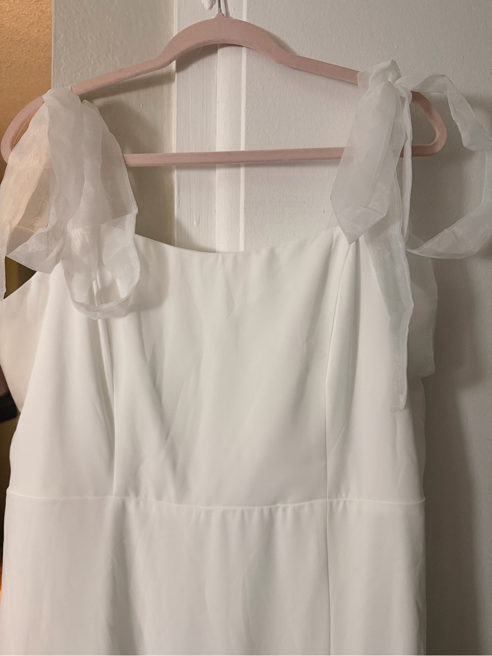 Radiant Romance White Tie-Strap Maxi Dress - Picture 8 of 10